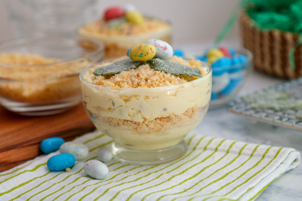 Lemon Lavender Dirt Cake with Lemon Sugar Cookies